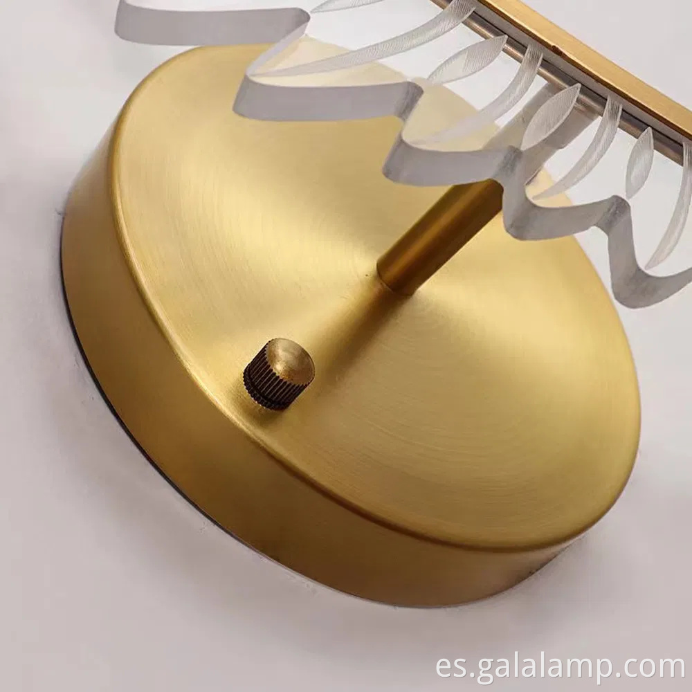 Elegante lámpara de pared de plumas acrílicas para interiores lujosos